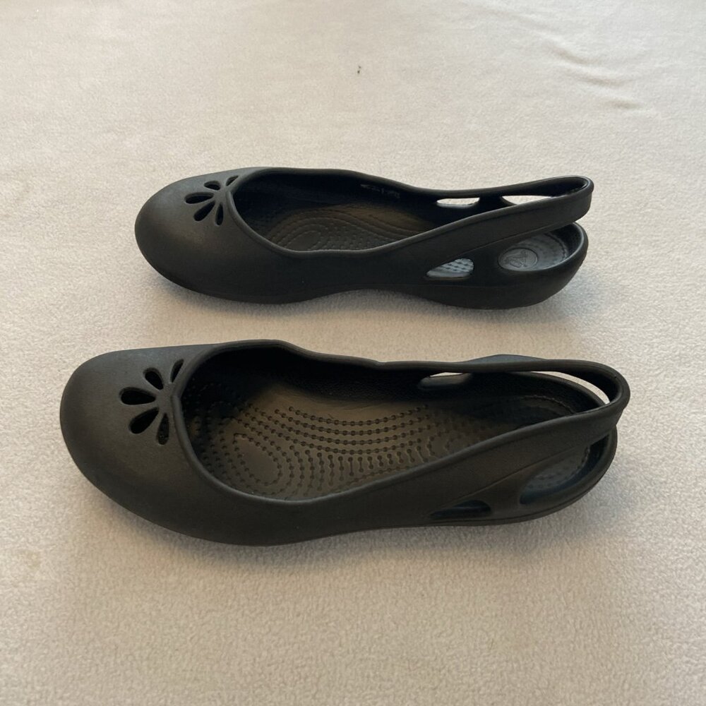 Crocs Kadee Women's sling  back Classic ballet flats  Shoes comfort 8 black - Picture 4 of 8